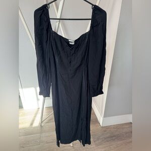 Aritzia Wilfred La Boheme Troubadour Black Dress, size 10 NWT